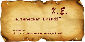 Kaltenecker Enikő névjegykártya