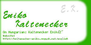 eniko kaltenecker business card